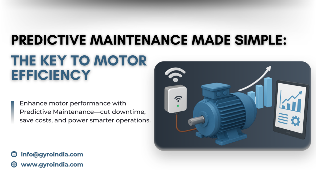 Predictive maintenance system monitoring industrial motor efficiency with real-time analytics.